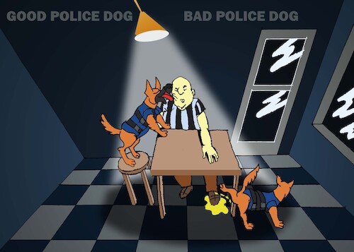 Cartoon: Police Dogs... (medium) by berk-olgun tagged police,dogs