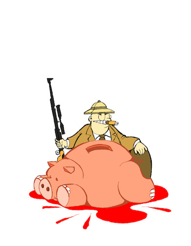 Cartoon: Rich Safari... (medium) by berk-olgun tagged rich,safari