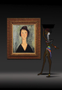 Cartoon: Modigliani... (small) by berk-olgun tagged modigliani