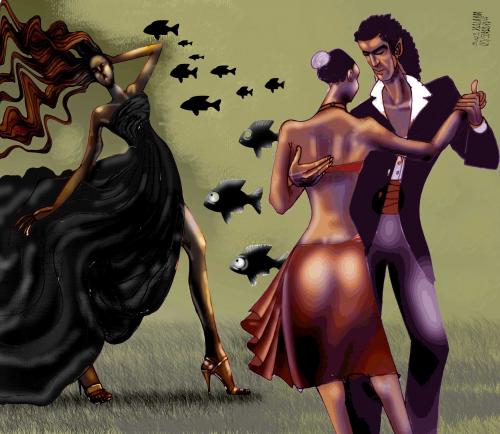 Cartoon: tango (medium) by Marian Avramescu tagged mav