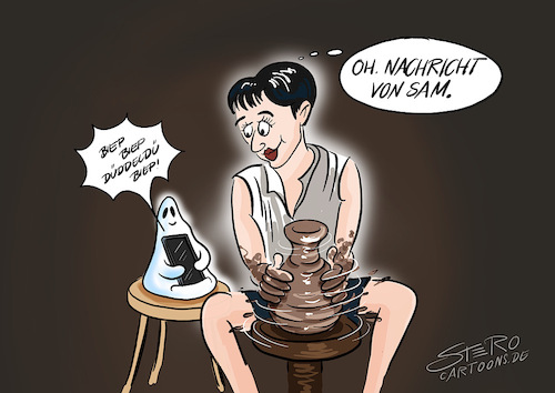 Ghost - Nachricht von Sam By STERO | Famous People Cartoon ...