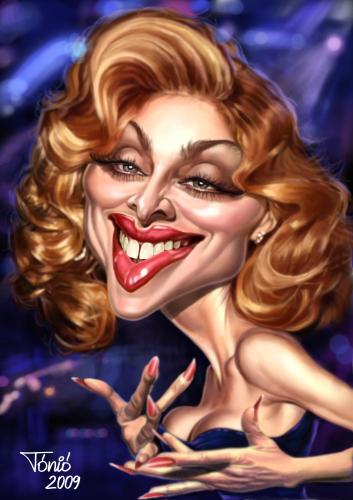 Madonna By Tonio | Famous People Cartoon | TOONPOOL