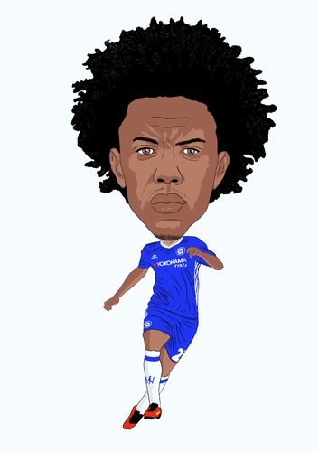 Willian Chelsea By Vandersart | Sports Cartoon | TOONPOOL