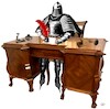 Cartoon: Bureau (small) by zu tagged bureau,knight