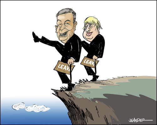 Cartoon: Silly walks (medium) by jeander tagged silly,walks,referendum,eu,britain,nigel,farage,boris,johnson,leave,silly,walks,referendum,eu,britain,nigel,farage,boris,johnson,leave