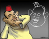 Cartoon: A royal cartoon (small) by jeander tagged morocco king cariacature forbidden mohammed vi