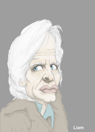 Cartoon: Klaus Kinski (medium) by Liam tagged klaus,kinski,schauspieler,verrückt,cracy,mad,fool