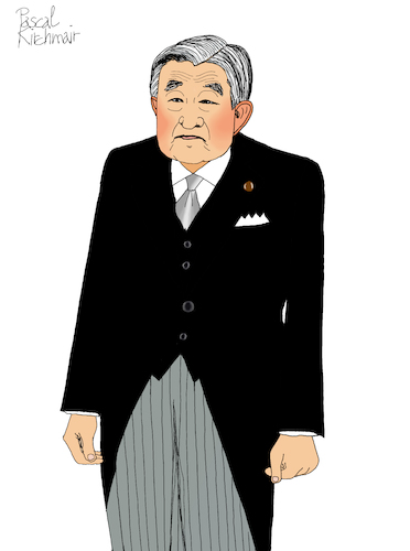 Cartoon: Akihito (medium) by Pascal Kirchmair tagged chrysanthementhron,heisei,kaiser,ichthyology,akihito,tenno,emperor,japan,japon,japao,giappone,imperador,imperatore,emperador,chrysanthemum,throne,porträt,dibuix,illustration,drawing,zeichnung,pascal,kirchmair,cartoon,caricature,karikatur,ilustracion,dibujo,desenho,ink,disegno,ilustracao,illustrazione,illustratie,dessin,de,presse,du,jour,art,of,the,day,tekening,teckning,cartum,vineta,comica,vignetta,caricatura,portrait,retrato,ritratto,portret,abdication,chrysanthementhron,heisei,kaiser,ichthyology,akihito,tenno,emperor,japan,japon,japao,giappone,imperador,imperatore,emperador,chrysanthemum,throne,porträt,dibuix,illustration,drawing,zeichnung,pascal,kirchmair,cartoon,caricature,karikatur,ilustracion,dibujo,desenho,ink,disegno,ilustracao,illustrazione,illustratie,dessin,de,presse,du,jour,art,of,the,day,tekening,teckning,cartum,vineta,comica,vignetta,caricatura,portrait,retrato,ritratto,portret,abdication