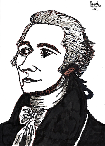 Cartoon: Alexander Hamilton (medium) by Pascal Kirchmair tagged alexander,hamilton,usa,revolution,unabhängigkeitskrieg,unabhängigkeit,amerikanischer,amerikanisch,america,amerika,independence,revolutionary,war,krieg,cartoon,karikatur,illustration,drawing,zeichnung,pascal,kirchmair,genie,genius,genio,caricature,ilustracion,dibujo,desenho,ink,disegno,ilustracao,illustrazione,illustratie,dessin,de,presse,tekening,teckning,cartum,vineta,comica,vignetta,caricatura,retrato,ritratto,portrait,painting,peinture,dipinto,pittura,pintura,art,arte,artwork,kunst,founding,fathers,gründerväter,father,alexander,hamilton,usa,revolution,unabhängigkeitskrieg,unabhängigkeit,amerikanischer,amerikanisch,america,amerika,independence,revolutionary,war,krieg,cartoon,karikatur,illustration,drawing,zeichnung,pascal,kirchmair,genie,genius,genio,caricature,ilustracion,dibujo,desenho,ink,disegno,ilustracao,illustrazione,illustratie,dessin,de,presse,tekening,teckning,cartum,vineta,comica,vignetta,caricatura,retrato,ritratto,portrait,painting,peinture,dipinto,pittura,pintura,art,arte,artwork,kunst,founding,fathers,gründerväter,father