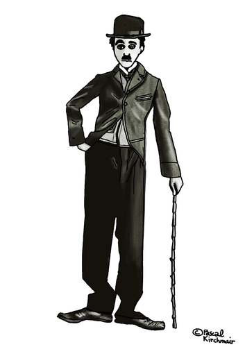 Cartoon: Charlie Chaplin (medium) by Pascal Kirchmair tagged cartoon,karikatur,caricature,tramp,the,drawing,dessin,zeichnung,charlot,chaplin,charlie,charlie,chaplin,charlot,zeichnung,dessin,drawing,the,tramp,caricature,karikatur,cartoon