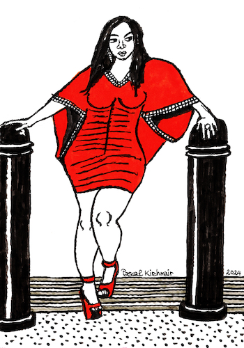 Cartoon: Curvy woman in red dress (medium) by Pascal Kirchmair tagged playboy,bunny,burlesque,show,ink,drawing,tusche,zeichnung,lingerie,art,arte,kunst,milf,mature,housewife,hausfrau,caricatura,cartoon,caricature,karikatur,illustration,dessin,pascal,kirchmair,portrait,retrato,ritratto,dibujo,desenho,powerfrau,sexy,girl,sensual,sabrosa,ilustracion,ilustracao,dangerous,woman,gefährlich,porträt,sensuelle,sexo,erotik,erotic,erotismo,eroticism,erotisme,erotica,femme,frau,artwork,latina,rot,red,dress,rotes,kleid,rouge,roja,rojo,rosso,rossa,vermelho,vermelha,playboy,bunny,burlesque,show,ink,drawing,tusche,zeichnung,lingerie,art,arte,kunst,milf,mature,housewife,hausfrau,caricatura,cartoon,caricature,karikatur,illustration,dessin,pascal,kirchmair,portrait,retrato,ritratto,dibujo,desenho,powerfrau,sexy,girl,sensual,sabrosa,ilustracion,ilustracao,dangerous,woman,gefährlich,porträt,sensuelle,sex,sexo,erotik,erotic,erotismo,eroticism,erotisme,erotica,femme,frau,artwork,latina,rot,red,dress,rotes,kleid,rouge,roja,rojo,rosso,rossa,vermelho,vermelha