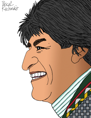 Cartoon: Evo Morales (medium) by Pascal Kirchmair tagged evo,morales,dibuix,illustration,drawing,zeichnung,pascal,kirchmair,political,cartoon,caricature,karikatur,ilustracion,dibujo,desenho,ink,disegno,ilustracao,illustrazione,illustratie,dessin,de,presse,du,jour,art,of,the,day,tekening,teckning,cartum,vineta,comica,vignetta,caricatura,portrait,retrato,ritratto,portret,bolivia,bolivien,bolivie,president,presidente,präsident,coca,cocalero,porträt,evo,morales,dibuix,illustration,drawing,zeichnung,pascal,kirchmair,political,cartoon,caricature,karikatur,ilustracion,dibujo,desenho,ink,disegno,ilustracao,illustrazione,illustratie,dessin,de,presse,du,jour,art,of,the,day,tekening,teckning,cartum,vineta,comica,vignetta,caricatura,portrait,retrato,ritratto,portret,bolivia,bolivien,bolivie,president,presidente,präsident,coca,cocalero,porträt