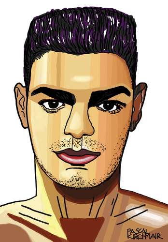 Cartoon: Hatem Ben Arfa (medium) by Pascal Kirchmair tagged hatem,ben,arfa,caricature,portrait,karikatur,cartoon,dessin,fußball,foot,football,soccer,player,france,hatem,ben,arfa,caricature,portrait,karikatur,cartoon,dessin,fußball,foot,football,soccer,player,france