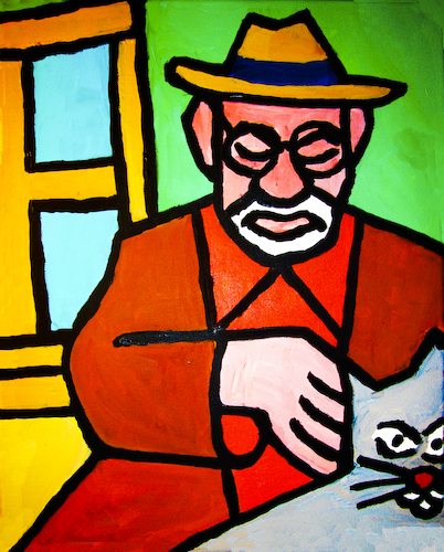 Cartoon: Henri Matisse mit Katze (medium) by Pascal Kirchmair tagged oil,on,canvas,öl,huile,auf,leinwand,toile,painting,peinture,cuadro,quadro,pintura,dipinto,pittura,naive,malerei,naif,naiv,pascal,kirchmair,cartoon,chat,cat,katze,gato,gatto,henri,matisse,jouer,portrait,de,la,famille,du,peintre,after,the,painters,family,nice,nizza,antibes,provence,artist,artiste,artista,kunst,künstler,illustration,drawing,zeichnung,caricature,karikatur,ilustracion,dibujo,desenho,ink,disegno,ilustracao,illustrazione,illustratie,dessin,presse,jour,art,of,day,tekening,teckning,cartum,vineta,comica,vignetta,caricatura,arte,oil,on,canvas,öl,huile,auf,leinwand,toile,painting,peinture,cuadro,quadro,pintura,dipinto,pittura,naive,malerei,naif,naiv,pascal,kirchmair,cartoon,chat,cat,katze,gato,gatto,henri,matisse,jouer,portrait,de,la,famille,du,peintre,after,the,painters,family,nice,nizza,antibes,provence,artist,artiste,artista,kunst,künstler,illustration,drawing,zeichnung,caricature,karikatur,ilustracion,dibujo,desenho,ink,disegno,ilustracao,illustrazione,illustratie,dessin,presse,jour,art,of,day,tekening,teckning,cartum,vineta,comica,vignetta,caricatura,arte