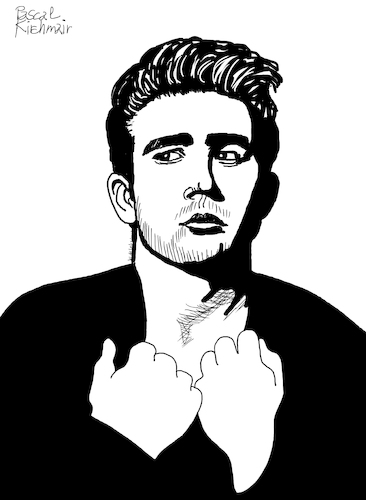 Cartoon: James Dean (medium) by Pascal Kirchmair tagged actors,studio,lee,strasberg,james,dean,east,of,eden,indiana,manhattan,new,york,upper,side,academy,awards,oscar,oscars,author,autor,autore,auteur,filmmaker,artist,art,hollywood,illustration,drawing,zeichnung,pascal,kirchmair,cartoon,caricature,karikatur,ilustracion,dibujo,desenho,ink,disegno,ilustracao,illustrazione,illustratie,dessin,de,presse,du,jour,the,day,tekening,teckning,cartum,vineta,comica,vignetta,caricatura,portrait,porträt,portret,retrato,ritratto,actor,acting,schauspieler,actors,studio,lee,strasberg,james,dean,east,of,eden,indiana,manhattan,new,york,upper,side,academy,awards,oscar,oscars,author,autor,autore,auteur,filmmaker,artist,art,hollywood,illustration,drawing,zeichnung,pascal,kirchmair,cartoon,caricature,karikatur,ilustracion,dibujo,desenho,ink,disegno,ilustracao,illustrazione,illustratie,dessin,de,presse,du,jour,the,day,tekening,teckning,cartum,vineta,comica,vignetta,caricatura,portrait,porträt,portret,retrato,ritratto,actor,acting,schauspieler