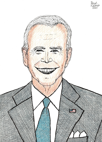 Joe Biden By Pascal Kirchmair | Famous People Cartoon | TOONPOOL