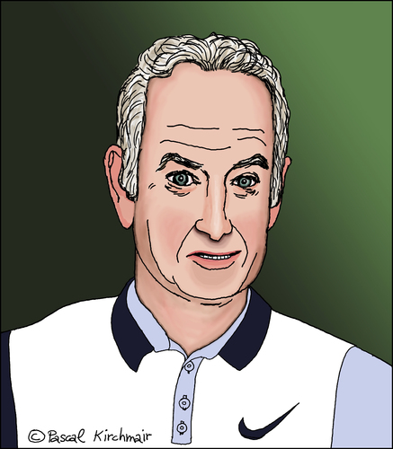 John McEnroe By Pascal Kirchmair | Famous People Cartoon | TOONPOOL