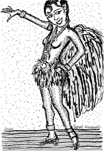 Cartoon: Josephine Baker (medium) by Pascal Kirchmair tagged josephine,baker,black,ebony,banana,skirt,costume,federn,kostüm,carnival,karneval,carnaval,mardi,gras,carnevale,strip,striptease,ink,drawing,tusche,zeichnung,lingerie,mature,caricatura,cartoon,caricature,karikatur,illustration,dessin,pascal,kirchmair,portrait,retrato,ritratto,dibujo,desenho,art,powerfrau,sexy,girl,sensual,sabrosa,ilustracion,ilustracao,dangerous,porträt,kunst,arte,sensuelle,burlesque,show,sexo,erotik,erotic,erotismo,eroticism,erotisme,erotica,woman,femme,frau,josephine,baker,black,ebony,banana,skirt,costume,federn,kostüm,carnival,karneval,carnaval,mardi,gras,carnevale,strip,striptease,ink,drawing,tusche,zeichnung,lingerie,mature,caricatura,cartoon,caricature,karikatur,illustration,dessin,pascal,kirchmair,portrait,retrato,ritratto,dibujo,desenho,art,powerfrau,sexy,girl,sensual,sabrosa,ilustracion,ilustracao,dangerous,porträt,kunst,arte,sensuelle,burlesque,show,sex,sexo,erotik,erotic,erotismo,eroticism,erotisme,erotica,woman,femme,frau