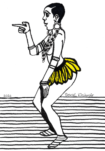 Cartoon: Josephine Baker (medium) by Pascal Kirchmair tagged josephine,baker,black,ebony,banana,skirt,costume,federn,kostüm,carnival,karneval,carnaval,mardi,gras,carnevale,strip,striptease,ink,drawing,tusche,zeichnung,lingerie,mature,caricatura,cartoon,caricature,karikatur,illustration,dessin,pascal,kirchmair,portrait,retrato,ritratto,dibujo,desenho,art,powerfrau,sexy,girl,sensual,sabrosa,ilustracion,ilustracao,dangerous,porträt,kunst,arte,sensuelle,burlesque,show,sexo,erotik,erotic,erotismo,eroticism,erotisme,erotica,woman,femme,frau,paris,parigi,josephine,baker,black,ebony,banana,skirt,costume,federn,kostüm,carnival,karneval,carnaval,mardi,gras,carnevale,strip,striptease,ink,drawing,tusche,zeichnung,lingerie,mature,caricatura,cartoon,caricature,karikatur,illustration,dessin,pascal,kirchmair,portrait,retrato,ritratto,dibujo,desenho,art,powerfrau,sexy,girl,sensual,sabrosa,ilustracion,ilustracao,dangerous,porträt,kunst,arte,sensuelle,burlesque,show,sex,sexo,erotik,erotic,erotismo,eroticism,erotisme,erotica,woman,femme,frau,paris,parigi