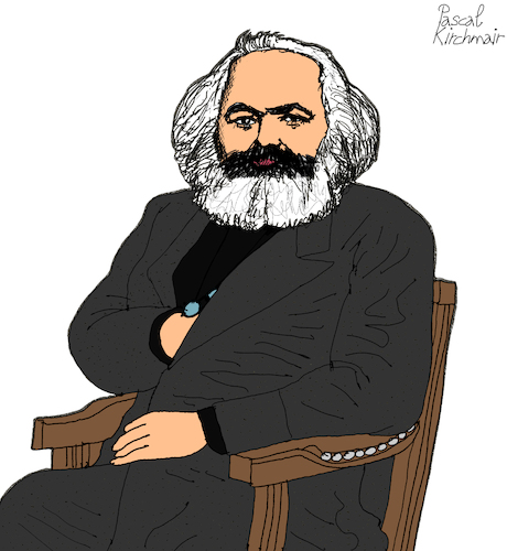 KARL MARX By Pascal Kirchmair | Famous People Cartoon | TOONPOOL