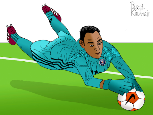 Keylor Navas By Pascal Kirchmair, Famous People Cartoon