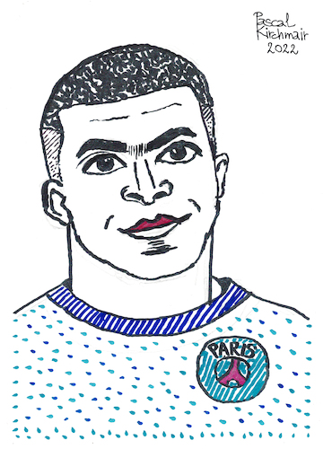 Cartoon: Kylian Mbappe (medium) by Pascal Kirchmair tagged acrylstifte,acrylic,markers,pens,kylian,mbappe,psg,paris,saint,germain,art,arte,kunst,sport,sports,deporte,foot,soccer,fußball,football,futbol,futebol,france,frankreich,real,madrid,artist,hollywood,illustration,drawing,zeichnung,pascal,kirchmair,cartoon,caricature,karikatur,ilustracion,ink,dibujo,desenho,disegno,ilustracao,illustrazione,illustratie,dessin,de,presse,du,jour,of,the,day,tekening,teckning,cartum,vineta,comica,vignetta,caricatura,portrait,porträt,portret,retrato,ritratto,avanti,attaccante,acrylstifte,acrylic,markers,pens,kylian,mbappe,psg,paris,saint,germain,art,arte,kunst,sport,sports,deporte,foot,soccer,fußball,football,futbol,futebol,france,frankreich,real,madrid,artist,hollywood,illustration,drawing,zeichnung,pascal,kirchmair,cartoon,caricature,karikatur,ilustracion,ink,dibujo,desenho,disegno,ilustracao,illustrazione,illustratie,dessin,de,presse,du,jour,of,the,day,tekening,teckning,cartum,vineta,comica,vignetta,caricatura,portrait,porträt,portret,retrato,ritratto,avanti,attaccante