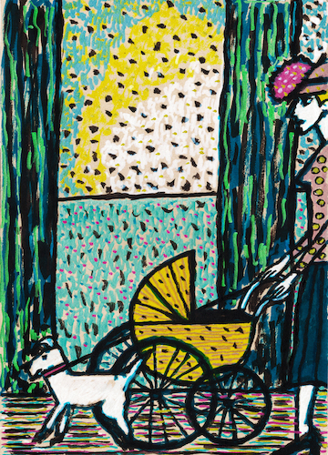 Cartoon: Le landau (medium) by Pascal Kirchmair tagged le,landau,kinderwagen,baby,buggy,bebe,acrylic,markers,after,jean,pierre,cassigneul,french,painter,femme,au,chapeau,woman,with,hat,at,the,frau,mit,hut,painting,dipinto,pintura,pittura,peinture,artist,artiste,artista,kunst,künstler,illustration,drawing,tusche,tuschezeichnung,zeichnung,pascal,kirchmair,cartoon,caricature,karikatur,ilustracion,dibujo,desenho,ink,disegno,ilustracao,illustrazione,illustratie,dessin,de,presse,du,jour,art,of,day,tekening,teckning,cartum,vineta,comica,vignetta,caricatura,portrait,porträt,portret,retrato,ritratto,arte,artwork,le,landau,kinderwagen,baby,buggy,bebe,acrylic,markers,after,jean,pierre,cassigneul,french,painter,femme,au,chapeau,woman,with,hat,at,the,frau,mit,hut,painting,dipinto,pintura,pittura,peinture,artist,artiste,artista,kunst,künstler,illustration,drawing,tusche,tuschezeichnung,zeichnung,pascal,kirchmair,cartoon,caricature,karikatur,ilustracion,dibujo,desenho,ink,disegno,ilustracao,illustrazione,illustratie,dessin,de,presse,du,jour,art,of,day,tekening,teckning,cartum,vineta,comica,vignetta,caricatura,portrait,porträt,portret,retrato,ritratto,arte,artwork