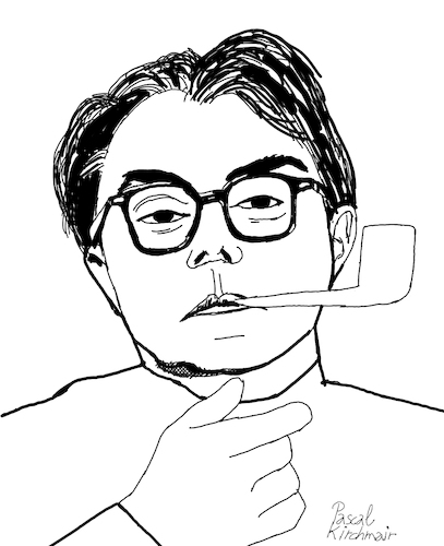 Cartoon: Max Frisch (medium) by Pascal Kirchmair tagged max,frisch,cartoon,caricature,karikatur,ilustracion,illustration,portrait,retrato,pascal,kirchmair,dibujo,desenho,drawing,zeichnung,ritratto,disegno,ilustracao,illustrazione,illustratie,dessin,du,jour,art,of,the,day,tekening,teckning,cartum,vineta,comica,vignetta,caricatura,stiller,homo,faber,mein,name,sei,gantenbein,biedermann,und,die,brandstifter,andorra,ecrivain,schriftsteller,writer,author,auteur,autore,autor,max,frisch,cartoon,caricature,karikatur,ilustracion,illustration,portrait,retrato,pascal,kirchmair,dibujo,desenho,drawing,zeichnung,ritratto,disegno,ilustracao,illustrazione,illustratie,dessin,du,jour,art,of,the,day,tekening,teckning,cartum,vineta,comica,vignetta,caricatura,stiller,homo,faber,mein,name,sei,gantenbein,biedermann,und,die,brandstifter,andorra,ecrivain,schriftsteller,writer,author,auteur,autore,autor