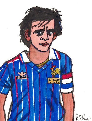 Cartoon: Michel Platini (medium) by Pascal Kirchmair tagged michel,platini,art,arte,kunst,sport,sports,deporte,foot,soccer,fußball,football,futbol,futebol,artist,illustration,drawing,zeichnung,pascal,kirchmair,cartoon,caricature,karikatur,ilustracion,dibujo,desenho,ink,disegno,ilustracao,illustrazione,illustratie,dessin,de,presse,du,jour,of,the,day,tekening,teckning,cartum,vineta,comica,vignetta,caricatura,portrait,porträt,portret,retrato,ritratto,artwork,france,frankreich,gouache,edf,equipe,platoche,francia,franca,tricolores,tricolore,adidas,michel,platini,art,arte,kunst,sport,sports,deporte,foot,soccer,fußball,football,futbol,futebol,artist,illustration,drawing,zeichnung,pascal,kirchmair,cartoon,caricature,karikatur,ilustracion,dibujo,desenho,ink,disegno,ilustracao,illustrazione,illustratie,dessin,de,presse,du,jour,of,the,day,tekening,teckning,cartum,vineta,comica,vignetta,caricatura,portrait,porträt,portret,retrato,ritratto,artwork,france,frankreich,gouache,edf,equipe,platoche,francia,franca,tricolores,tricolore,adidas