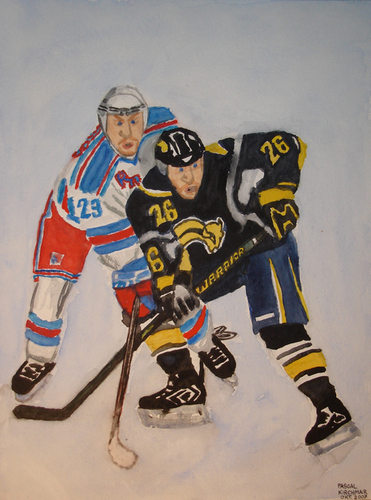 Cartoon: National Hockey League (medium) by Pascal Kirchmair tagged nhl,amerikanische,eishockey,liga,vanek,thomas