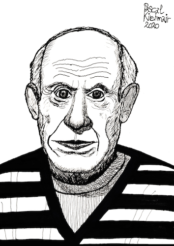 Cartoon: Pablo Picasso (medium) by Pascal Kirchmair tagged la,coruna,pablo,ruiz,picasso,espana,antibes,provence,barcelona,painting,dipinto,pintura,pittura,peinture,artist,artiste,artista,kunst,künstler,illustration,drawing,zeichnung,pascal,kirchmair,cartoon,caricature,karikatur,ilustracion,dibujo,desenho,ink,disegno,ilustracao,illustrazione,illustratie,dessin,de,presse,du,jour,art,of,the,day,tekening,teckning,cartum,vineta,comica,vignetta,caricatura,portrait,porträt,portret,retrato,ritratto,malaga,spanien,espagne,spain,spagna,arte,la,coruna,pablo,ruiz,picasso,espana,antibes,provence,barcelona,painting,dipinto,pintura,pittura,peinture,artist,artiste,artista,kunst,künstler,illustration,drawing,zeichnung,pascal,kirchmair,cartoon,caricature,karikatur,ilustracion,dibujo,desenho,ink,disegno,ilustracao,illustrazione,illustratie,dessin,de,presse,du,jour,art,of,the,day,tekening,teckning,cartum,vineta,comica,vignetta,caricatura,portrait,porträt,portret,retrato,ritratto,malaga,spanien,espagne,spain,spagna,arte