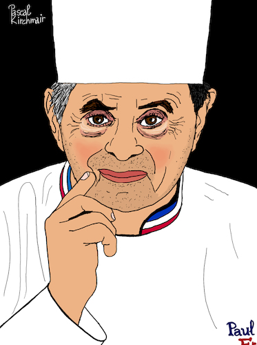 Cartoon: Paul Bocuse (medium) by Pascal Kirchmair tagged paul,bocuse,chef,cuisinier,illustration,drawing,zeichnung,pascal,kirchmair,cartoon,caricature,karikatur,ilustracion,dibujo,desenho,ink,disegno,ilustracao,illustrazione,illustratie,dessin,de,presse,du,jour,art,of,the,day,tekening,teckning,cartum,vineta,comica,vignetta,caricatura,portrait,retrato,ritratto,portret,lyon,france,gastronomie,chefkoch,koch,gastronom,paul,bocuse,chef,cuisinier,illustration,drawing,zeichnung,pascal,kirchmair,cartoon,caricature,karikatur,ilustracion,dibujo,desenho,ink,disegno,ilustracao,illustrazione,illustratie,dessin,de,presse,du,jour,art,of,the,day,tekening,teckning,cartum,vineta,comica,vignetta,caricatura,portrait,retrato,ritratto,portret,lyon,france,gastronomie,chefkoch,koch,gastronom