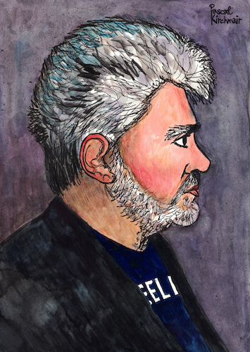 Cartoon: Pedro Almodovar (medium) by Pascal Kirchmair tagged pedro,almodovar,portrait,retrato,caricatura,karikatur,dibujo,desenho,drawing,zeichnung,pascal,kirchmair,dessin,ritratto,disegno,caricature,cartoon,ilustracion,illustration,illustrazione,ilustracao,illustratie,tekening,teckning,cartum,vignetta,vineta,comica,pedro,almodovar,portrait,retrato,caricatura,karikatur,dibujo,desenho,drawing,zeichnung,pascal,kirchmair,dessin,ritratto,disegno,caricature,cartoon,ilustracion,illustration,illustrazione,ilustracao,illustratie,tekening,teckning,cartum,vignetta,vineta,comica