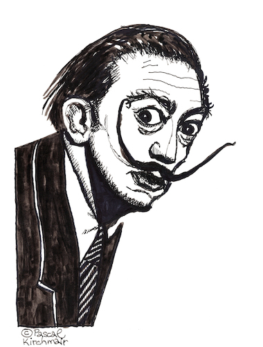 Salvador Dali By Pascal Kirchmair | Famous People Cartoon | TOONPOOL