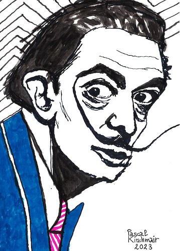 Cartoon: Salvador Dali (medium) by Pascal Kirchmair tagged salvador,dali,pascal,kirchmair,dessin,ink,drawing,tusche,tuschezeichnung,la,coruna,pablo,ruiz,picasso,espana,painting,dipinto,pintura,pittura,peinture,artist,artiste,artista,kunst,künstler,illustration,zeichnung,cartoon,caricature,karikatur,ilustracion,dibujo,desenho,disegno,ilustracao,illustrazione,illustratie,de,presse,du,jour,art,of,the,day,tekening,teckning,cartum,vineta,comica,vignetta,caricatura,portrait,porträt,portret,retrato,ritratto,malaga,spanien,espagne,spain,spagna,arte,artwork,tintachina,salvador,dali,pascal,kirchmair,dessin,ink,drawing,tusche,tuschezeichnung,la,coruna,pablo,ruiz,picasso,espana,painting,dipinto,pintura,pittura,peinture,artist,artiste,artista,kunst,künstler,illustration,zeichnung,cartoon,caricature,karikatur,ilustracion,dibujo,desenho,disegno,ilustracao,illustrazione,illustratie,de,presse,du,jour,art,of,the,day,tekening,teckning,cartum,vineta,comica,vignetta,caricatura,portrait,porträt,portret,retrato,ritratto,malaga,spanien,espagne,spain,spagna,arte,artwork,tintachina