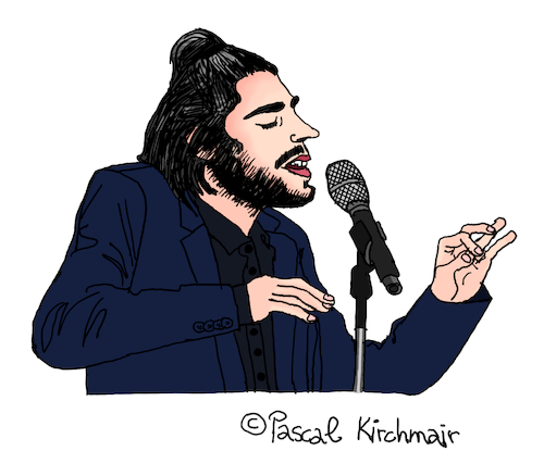 Cartoon: Salvador Sobral (medium) by Pascal Kirchmair tagged esc,salvador,sobral,amar,pelos,dois,cartoon,caricature,karikatur,desenho,illustration,eurovision,song,contest,portugal,dibujo,dessin,zeichnung,drawing,esc,salvador,sobral,amar,pelos,dois,cartoon,caricature,karikatur,desenho,illustration,eurovision,song,contest,portugal,dibujo,dessin,zeichnung,drawing