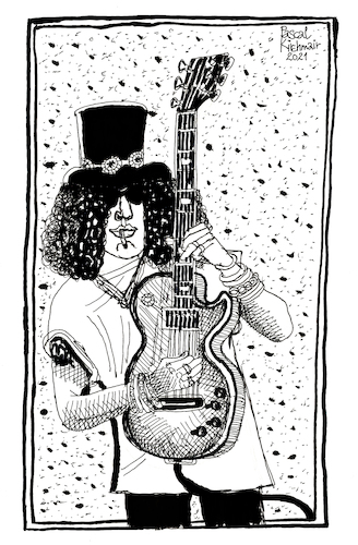 Slash drawing that I'm really proud of :) : r/GunsNRoses