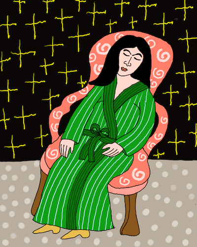 Cartoon: Sleeping woman (medium) by Pascal Kirchmair tagged sleeping,woman,schlafende,frau,laurette,in,green,pink,chair,en,vert,au,fauteuil,rose,illustration,portrait,retrato,porträt,desenho,dibujo,ilustracion,ilustracao,dessin,pascal,kirchmair,cartoon,henri,matisse,de,la,famille,du,peintre,after,the,painters,family,nice,nizza,antibes,provence,artist,artiste,artista,kunst,künstler,drawing,zeichnung,caricature,karikatur,ink,disegno,illustrazione,illustratie,presse,jour,art,of,day,tekening,teckning,cartum,vineta,comica,vignetta,caricatura,arte,procreate,sleeping,woman,schlafende,frau,laurette,in,green,pink,chair,en,vert,au,fauteuil,rose,illustration,portrait,retrato,porträt,desenho,dibujo,ilustracion,ilustracao,dessin,pascal,kirchmair,cartoon,henri,matisse,de,la,famille,du,peintre,after,the,painters,family,nice,nizza,antibes,provence,artist,artiste,artista,kunst,künstler,drawing,zeichnung,caricature,karikatur,ink,disegno,illustrazione,illustratie,presse,jour,art,of,day,tekening,teckning,cartum,vineta,comica,vignetta,caricatura,arte,procreate