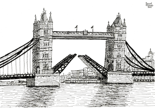 Tower Bridge By Pascal Kirchmair | Education & Tech Cartoon | TOONPOOL