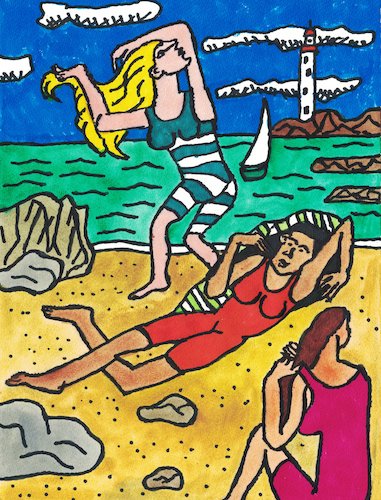 Cartoon: Women Bathing (medium) by Pascal Kirchmair tagged die,badenden,the,bathers,women,bathing,strand,beach,meer,mer,mare,mar,plage,spiaggia,playa,praia,nice,nizza,cannes,france,cote,azur,provence,les,baigneuses,la,coruna,pablo,ruiz,picasso,espana,antibes,barcelona,painting,dipinto,pintura,pittura,peinture,artist,artiste,artista,kunst,künstler,illustration,drawing,tusche,tuschezeichnung,zeichnung,pascal,kirchmair,cartoon,caricature,karikatur,ilustracion,dibujo,desenho,ink,disegno,ilustracao,illustrazione,illustratie,dessin,de,presse,du,jour,art,of,day,tekening,teckning,cartum,vineta,comica,vignetta,caricatura,portrait,porträt,portret,retrato,ritratto,malaga,spanien,espagne,spain,spagna,arte,artwork,die,badenden,the,bathers,women,bathing,strand,beach,meer,mer,mare,mar,plage,spiaggia,playa,praia,nice,nizza,cannes,france,cote,azur,provence,les,baigneuses,la,coruna,pablo,ruiz,picasso,espana,antibes,barcelona,painting,dipinto,pintura,pittura,peinture,artist,artiste,artista,kunst,künstler,illustration,drawing,tusche,tuschezeichnung,zeichnung,pascal,kirchmair,cartoon,caricature,karikatur,ilustracion,dibujo,desenho,ink,disegno,ilustracao,illustrazione,illustratie,dessin,de,presse,du,jour,art,of,day,tekening,teckning,cartum,vineta,comica,vignetta,caricatura,portrait,porträt,portret,retrato,ritratto,malaga,spanien,espagne,spain,spagna,arte,artwork