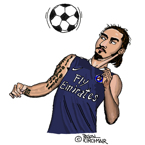 Cartoon: Zlatan Ibrahimovic (medium) by Pascal Kirchmair tagged zlatan,ibrahimovic,ibra,caricature,karikatur,vignetta,dessin,humour,zlatan,ibrahimovic,ibra,caricature,karikatur,vignetta,dessin,humour