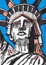 Cartoon: Freiheitsstatue (small) by Pascal Kirchmair tagged statue,of,liberty,freiheitsstatue,estatua,de,la,libertad,portrait,retrato,ritratto,ink,drawing,dibujo,desenho,porträt,art,arte,kunst,dessin,ilustracion,watercolour,watercolor,aquarell,aquarelle,pascal,kirchmair,illustration,tusche,tuschezeichnung,zeichnung,disegno,ilustracao,illustrazione,illustratie,presse,du,jour,tekening,teckning,encre,chine,tinta,da,china,nanquim,inchiostro,di,architektur,architecture,architettura,arquitetura,arquitectura,monument,sehenswürdigkeit,new,york,manhattan,painting,pintura,peinture,malerei