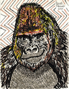 Cartoon: Gorilla (small) by Pascal Kirchmair tagged muscleman,gorilla,mountain,berggorilla,beringei,western,lowland,gorille,gorila,illustration,ink,drawing,zeichnung,pascal,kirchmair,cartoon,caricature,karikatur,ilustracion,dibujo,desenho,ilustracao,illustrazione,illustratie,dessin,de,presse,tekening,teckning,cartum,vineta,comica,vignetta,caricatura,tusche,tuschezeichnung,portrait,retrato,porträt,ritratto,art,arte,kunst,artwork,encre,chine,tinta,china,inchiostro,nanquim,painting,pintura,peinture,dipinto,malerei,pittura