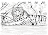 Cartoon: Le tigre (small) by Pascal Kirchmair tagged predator raubkatze predateur felin felino fauve predador predatore tiger tigre big cat cats katzen gatos gatti chats humour umorismo humorous spirito humor karl lagerfeld illustration ink drawing zeichnung pascal kirchmair cartoon caricature karikatur ilustracion dibujo desenho disegno ilustracao illustrazione illustratie dessin de presse tekening teckning cartum vineta comica vignetta caricatura tusche tuschezeichnung