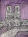 Cartoon: Notre-Dame de Paris (small) by Pascal Kirchmair tagged aquarell,cathedral,cathedrale,kathedrale,cattedrale,gotico,eglise,iglesia,chiesa,burning,in,flammen,igreja,church,catedral,parigi,notre,dame,de,paris,watercolour,watercolor,illustration,ilustracion,ilustracao,pascal,kirchmair,dibuix,drawing,zeichnung,cartoon,caricature,karikatur,dibujo,desenho,ink,disegno,illustrazione,illustratie,dessin,du,jour,art,of,the,day,tekening,teckning,aquarelle,acquarello,acuarela,aguarela,aquarela,gothic,gotik,gothique,pencil,bleistift,bleistiftzeichnung