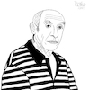 Cartoon: Pablo Picasso (small) by Pascal Kirchmair tagged la,coruna,pablo,ruiz,picasso,espana,antibes,provence,barcelona,painting,dipinto,pintura,pittura,peinture,artist,artiste,artista,kunst,künstler,illustration,drawing,zeichnung,pascal,kirchmair,cartoon,caricature,karikatur,ilustracion,ink,dibujo,desenho,disegno,ilustracao,illustrazione,illustratie,dessin,de,presse,du,jour,art,of,the,day,tekening,teckning,cartum,vineta,comica,vignetta,caricatura,portrait,porträt,portret,retrato,ritratto,malaga,spanien,espagne,spain,spagna,arte