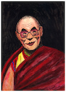 Cartoon: Tenzin Gyatso - 14th Dalai Lama (small) by Pascal Kirchmair tagged 14,dalai,lama,tenzin,gyatso,prix,premio,nobel,peace,prize,preis,1989,caricature,karikatur,karikatür,drawing,illustration,portrait,retrato,pascal,kirchmair,dibujo,zeichnung,disegno,dessin,desenho,illustrazione,ilustracao,ilustracion,ritratto,tibet,china,religion