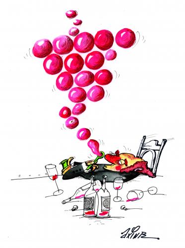 Cartoon: wine (medium) by axinte tagged axi