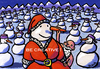 Cartoon: Be creative! (small) by BiSch tagged santa claus weihnachtsmann schneemann karotte winter weihnachten