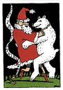 Cartoon: Der Weihnachtsmann tanzt (small) by BiSch tagged weihnachtsmann eisbär tanz musik grammophon